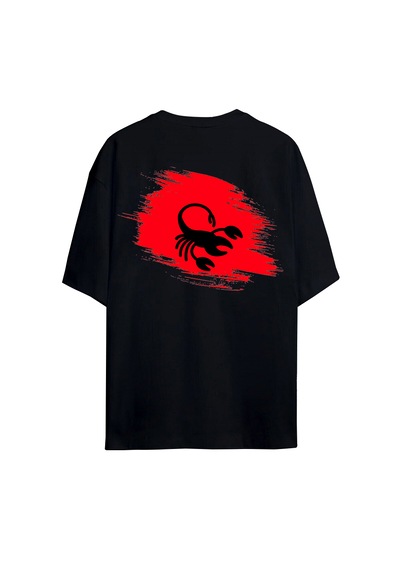 Akrep Oversize Unisex T-shirt Siyah