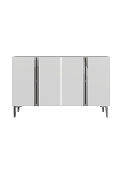 Ka1298bs Anka Konsol Ve Tv Sehpası Beyaz-silver 120cm