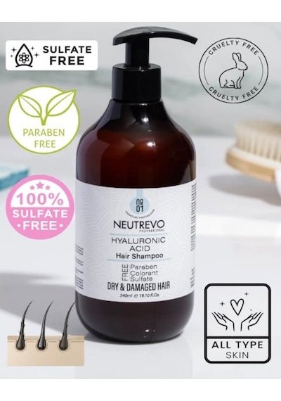 Neutrevo Professional No:1 Hyaluronic Acid Serisi Nem Ve Dolgunluk Veren Saç Bakım Şampuanı 540 Ml Tüm Saç Tipleri