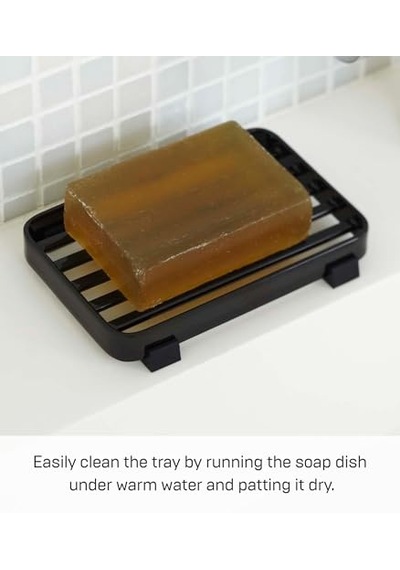 Seifenablage, Stahl, Schwarz, One Size Diğer