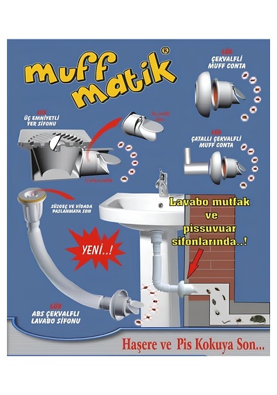 Koku Yok Çekvalfli Adaptör Conta Lavabo Gideri Koku Önleyici