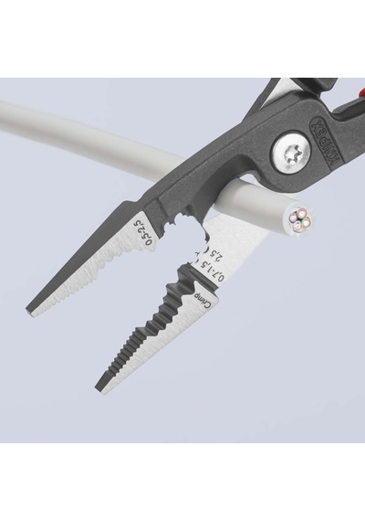 Knipex Elektrik Tesisatı Pensesi Siyah Attramentize, Çok Bileşenli Saplı 200 Mm 13 82 200