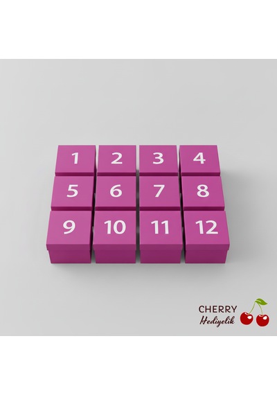 Advent Calendar Takı Kutusu 12'li Karışık Takı Seti Her Aya Özel Notlarla Sürpriz Dolu Şıklık Çok Renkli