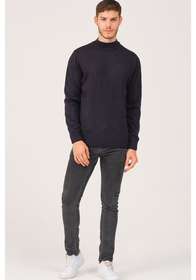 V0004 Dewberry Erkek Turtleneck Kazak-lacivert