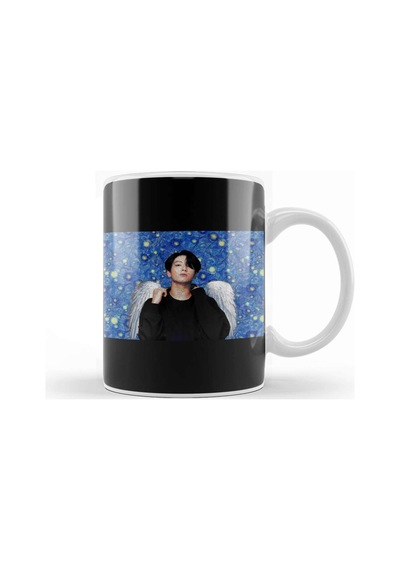 Bts Kookie Van Gogh Starry Night Angel Bts Army Kpop Kupa Bardak Porselen Karışık