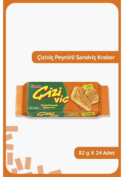 Ülker Çiziviç Peynirli Sandviç Kraker 24 x 82 G