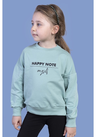 Toontoy Kız Çocuk Sırtı Baskılı Sweatshirt Yeşil