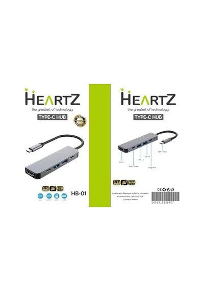 Hb-01 Type C Hub Hdmı Usb Pd Metal A Kalite 4k Hd Pd 100w Hub