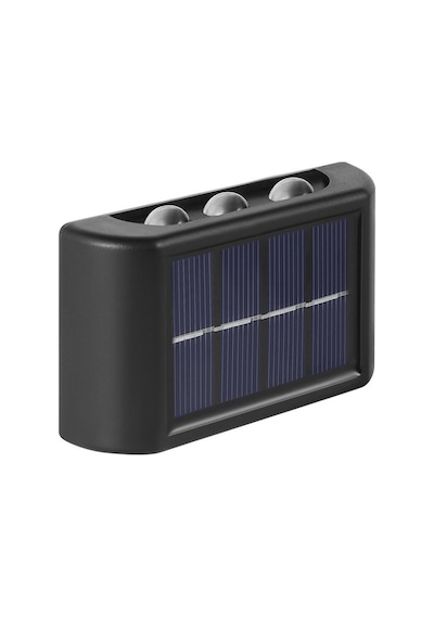 6 Ledli Duvar & Bahçe Aydınlatması 2 Adet Güneş Enerjili Su Geçirmez Otomatik Yanan Işık Efekti Çok Renkli