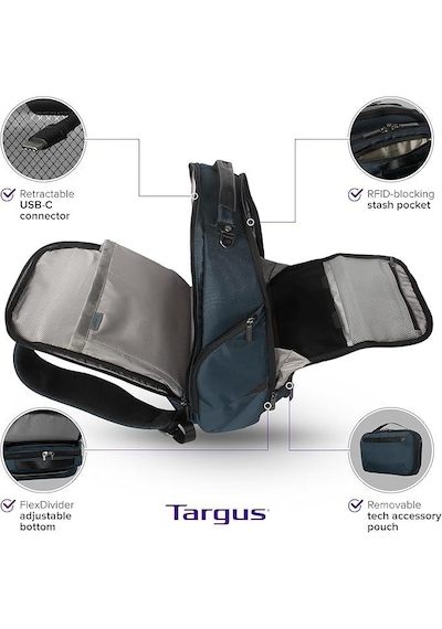 Targus Tbb65602gl Heritageluxe 15-16 İnç Laptop Bilgisayar Sırt Çantası - Mavi