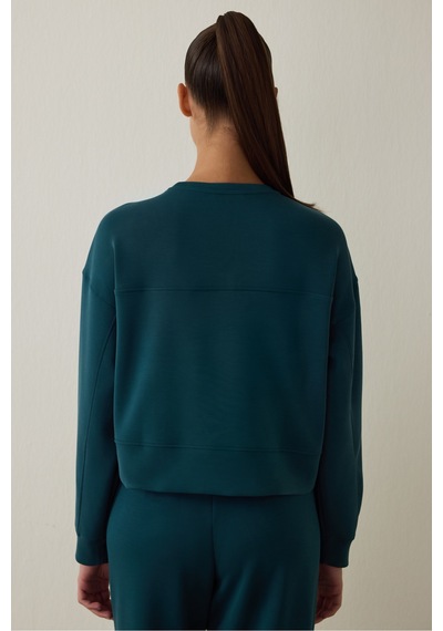 Penti Koyu Yeşil Modal Şardonlu Sweatshirt