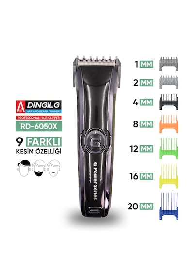 Şarjlı Ayarlanabilir Bıçaklı Saç Sakal Tıraş Makinesi Erkek Kişisel Bakım Rd-6050x 8 Saat