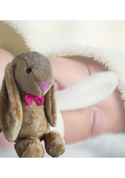 Hediyeli- Uyku Arkadaşım Uzun Kulak Bunny Peluş Tavşan 65 Cm 001