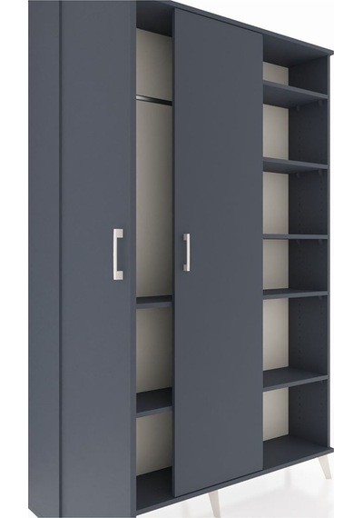 Arges Dolap 7 Raflı 2 Kapaklı Tek Askılı 132x30x195 Antrasit-antrasit/antrasit Antrasıt/antrasıt Arges Dolap 7 Raflı 2 Kapaklı Tek Askılı 132x30x195 Antrasit-antrasit/antrasit Antrasıt/antrasıt