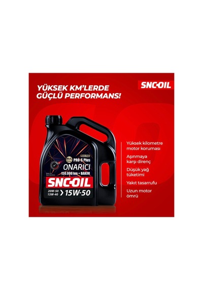 Snc-oıl 150.000 Km + Bakım Pro-s Plus Onarıcı 15w-50 Motor Yağı 4 Litre