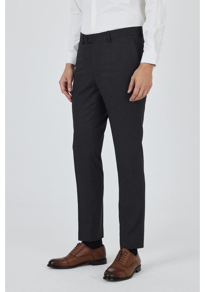 İmza Koyu Antrasit Yan Cep Açık Paça Slim Fit Esnek Classic Pantolon 1003250906 Koyu Antrasit