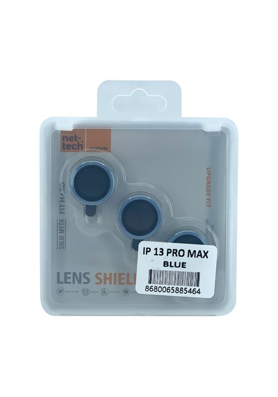 Nettech Apple Uyumlu iPhone 13 Pro Max Damla Model 3in Kamera Cam Koruyucu - Mavi
