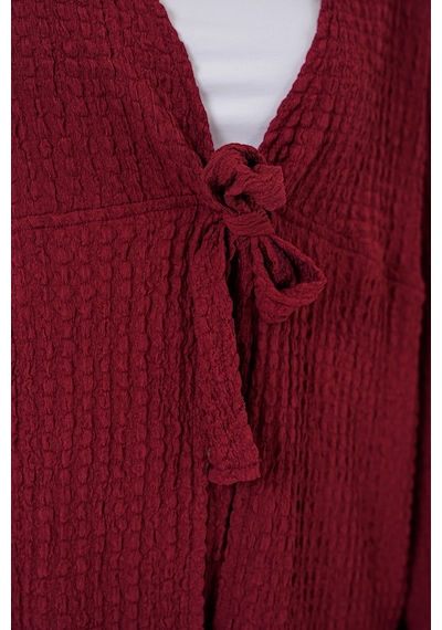 Bigdart Kadın Örme Bluz Pantolon İkili Takım 30052 - Bordo Bigdart Kadın Örme Bluz Pantolon İkili Takım 30052 - Bordo