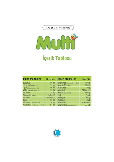 Multi Multivitamin Multimineral Balık Yağı Şurup