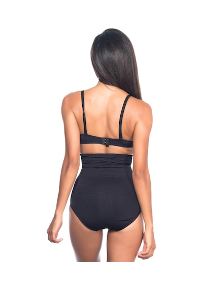 Alfa Expres Siyah Mı Emay 2079 Yüksek Bel Desenli Double Slip Korse