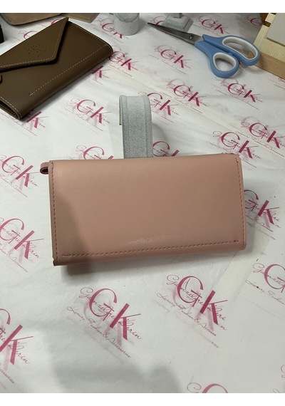 Gk Gamzelirenklerim Luxury Fashıon&accessorıes El Askılı Telefon Ve Para Bölmeli Lux Yumuşak Deri Cüzdan Pudra