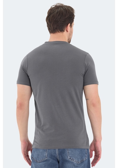 Slazenger Rıvaldo Erkek V Yaka Koyu Gri Tişört Koyu Gri