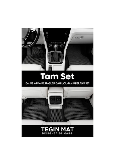 Dacia Spring 2021 2025 Comfort Uyumlu Eva Oto Paspas Siyah Metal Topukluklu Tam Set
