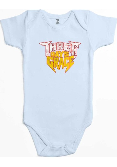 Zepplin Giyim Three Days Grace Text Color Pembe Bebek Body Zıbın