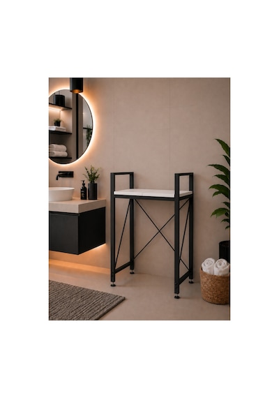 Lifos Beyaz/siyah Raflı Çamaşır Makinesi Dolabı Kurutma Makinesi Dolabı Metal Banyo Dolabı Lifos Beyaz/siyah Raflı Çamaşır Makinesi Dolabı Kurutma Makinesi Dolabı Metal Banyo Dolabı