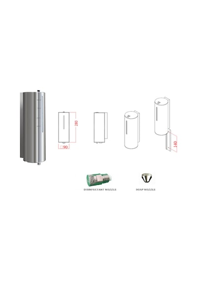 Yibtech Paslanmaz Sabun El Dezenfektan Dispenseri 1000 ML