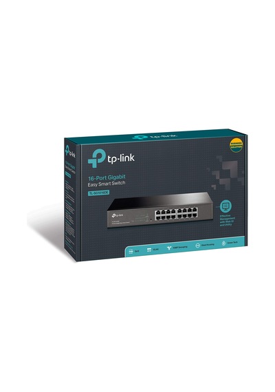 Tp-link Jetstream Tl-sg1016de - Anahtar - Yönetimli - 16 X 10/100/1000 - Rafa Monte Edilebilir