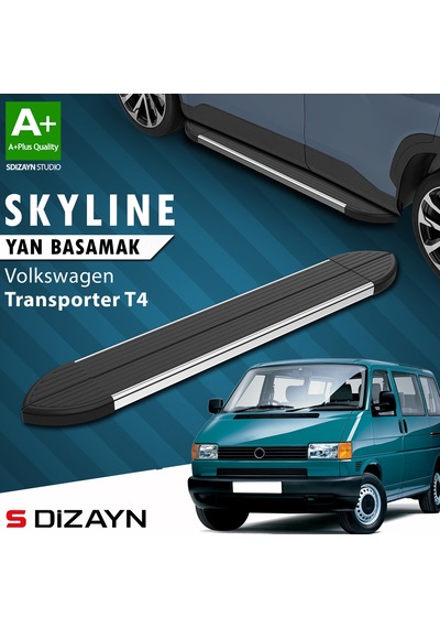S-dizayn Vw Transporter T4 Kısa Şase Skyline Krom Yan Basamak 213 Cm 1995-2003 A+ Kalite