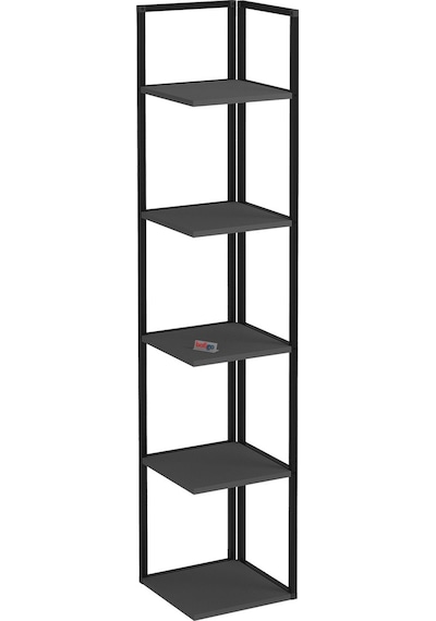 Bofigo 5 Raflı Metal Köşe Kitaplık Rafı Dekoratif Aksesuar Rafı Selanik 180 Cm Antrasit Bofigo 5 Raflı Metal Köşe Kitaplık Rafı Dekoratif Aksesuar Rafı Selanik 180 Cm Antrasit