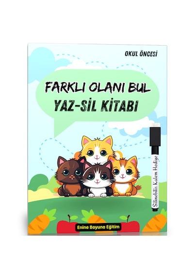 Okul Öncesi Farklı Olanı Bul Yaz-sil Kitabı