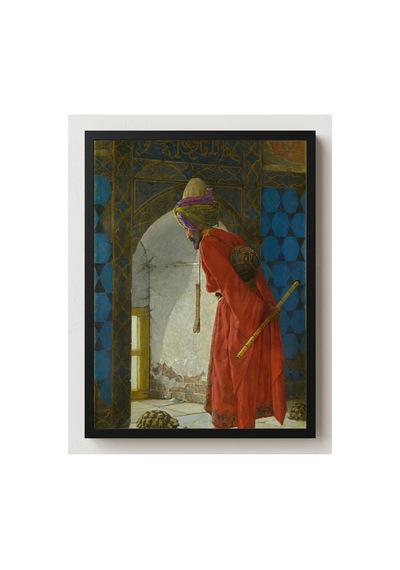 Osmanlı Osman Hamdi Bey Kaplumbağa Terbiyecisi Çerçevesiz Poster 21x30 Cm A4 Tablo Osmanlı