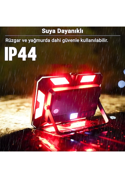 Kxk-686 Şarjlı Led Projektör Lamba Ip44 Su Geçirmez, Kamp, Bahçe Ve Acil Aydınlatma