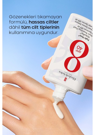 Elizabeth Arden Eight Hour Hydraplay UVA/UVB Koruyucu Fluid Hafif Yapılı Yüz Güneş Kremi SPF40 50 ML
