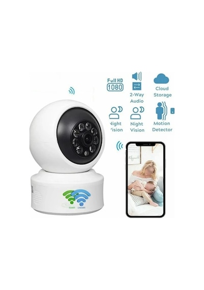 Uygulama Destekli W-fi Ev Güvenlik Kamerası Çocuk Odası Ev Güvenlik Kamerası Kompakt Kamera