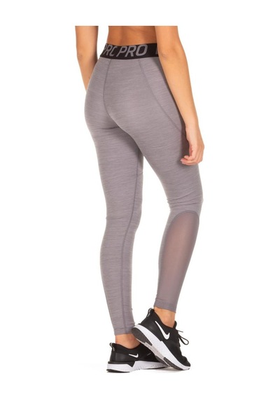 Pro Tayt 365 Dri-fit Training File Panelli Bel Toparlayıcı Kadın Spor Tayt Tight Gri