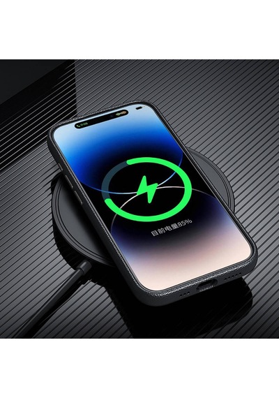 Apple Uyumlu iPhone 15 Pro Max Kılıf Magsafe Şarj Özellikli Pu Deri Adora Kılıf