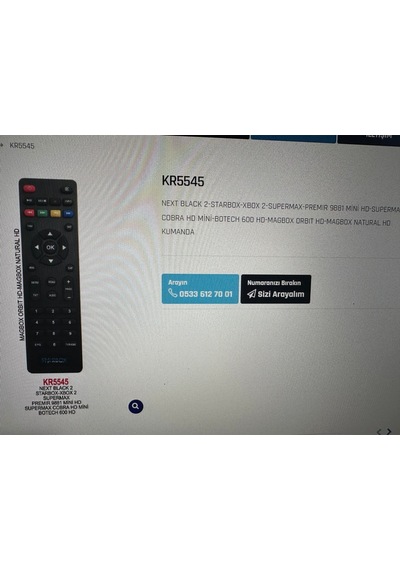 Universal Uydu Kumandası Botech 600hd Next, Starbox, Supermax, Magbox Uyumlu
