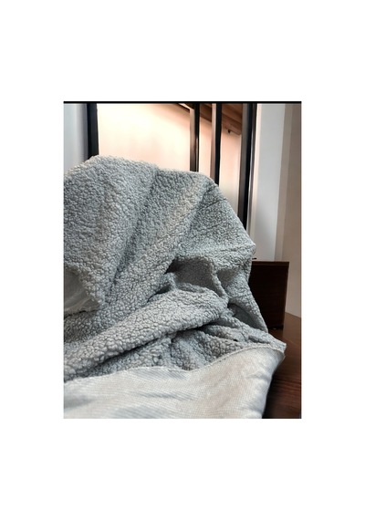 Zp Teddy İthal Kıvırcık 100x150cm, Yüksek Gramaj, Peluş Kumaş, Tekstil Gri Gri
