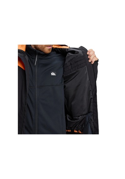 Quiksilver Quıksılver Tıtano Jk Erkek Almond - Solid Snowboard Ceketi Eqytj03513-cmd0 Siyah - Turuncu