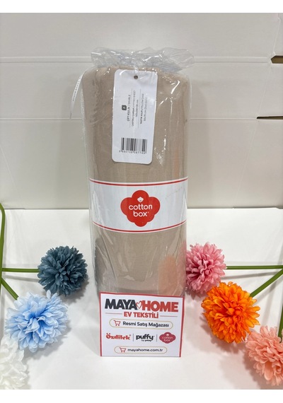 Cotton Box Deluxe Bej Tensel Çift Kişilik Lastikli Çarşaf Seti 160x200+30 Çok Renkli