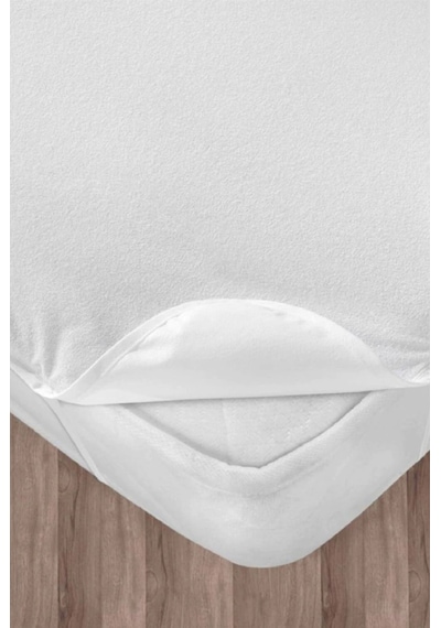 Altın Karma Bebe Alezi 50x90 Cm Pamuk Köşe Lastikli Sıvı Geçirmez Beyaz