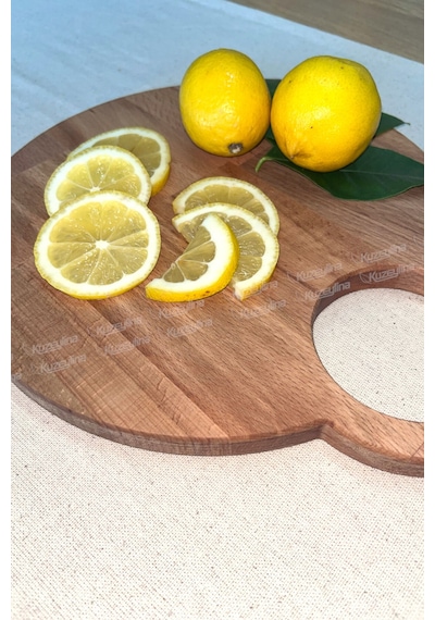 Ahşap Kesme Tahtası Sunumluk Doğal Kayın Ağacı 30x26 Cm - Kl-akt521a Ahşap