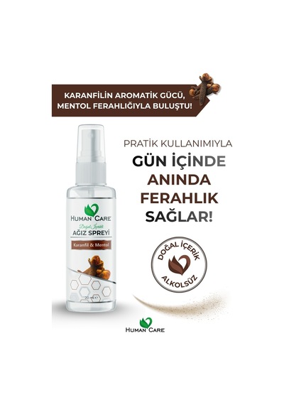 Ağız Spreyi - Karanfil & Mentol - Alkolsüz Ağız Spreyi Ferahlatıcı