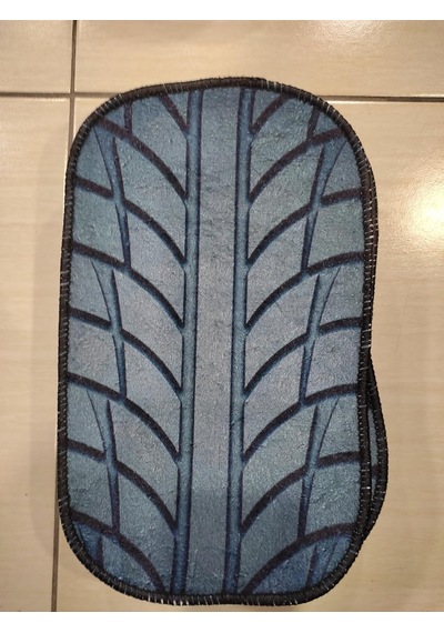 Özel Tasarım Dijital Baskı Oto Kol Dayama Minderi, Lastik Desenli, 29x19 Cm, Kaymaz Tabanlı, Kumaş