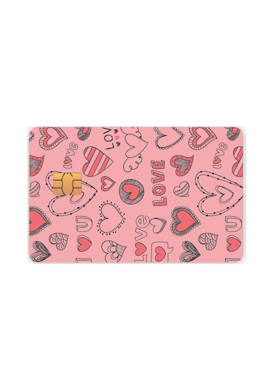 Love Aşk Temalı Kart Kaplama Sticker Kart Etiketi