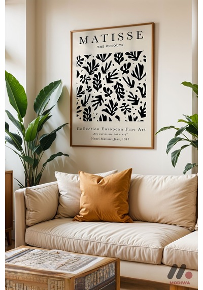 Matisse The Cutouts Posteri, Ahşap Çerçeveli Duvar Tablosu - Modern Ev Dekorasyonu